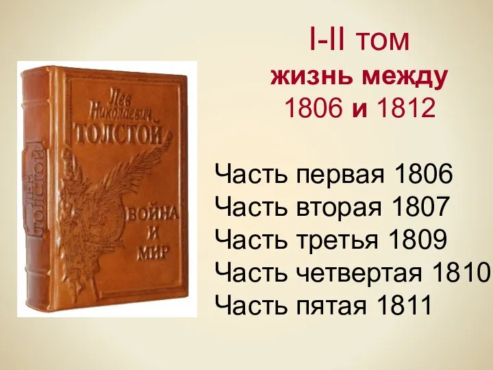 I-II том жизнь между 1806 и 1812 Часть первая 1806 Часть