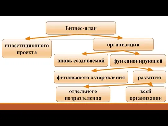 Бизнес-план инвестиционного проекта организации вновь создаваемой функционирующей финансового оздоровления развития всей организации отдельного подразделения