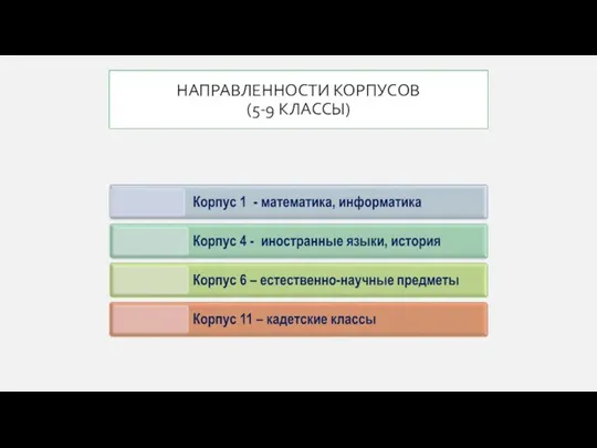 НАПРАВЛЕННОСТИ КОРПУСОВ (5-9 КЛАССЫ)