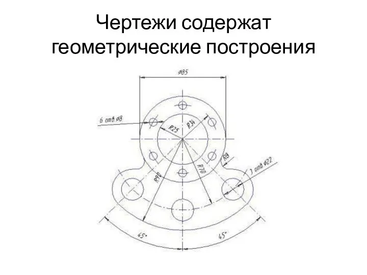 Чертежи содержат геометрические построения