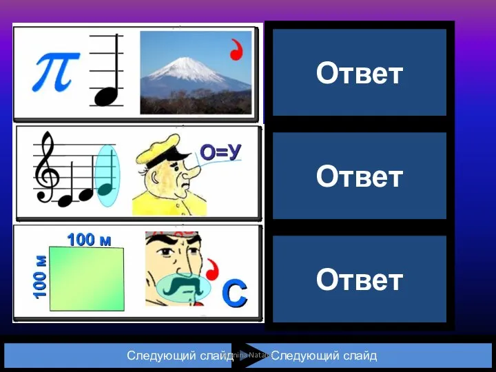 Следующий слайд Следующий слайд Пи | фа | гор Ми |