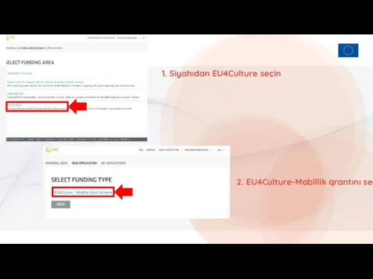 2. EU4Culture-Mobillik qrantını seçin