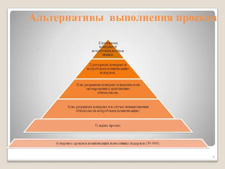 Альтернативы выполнения проекта