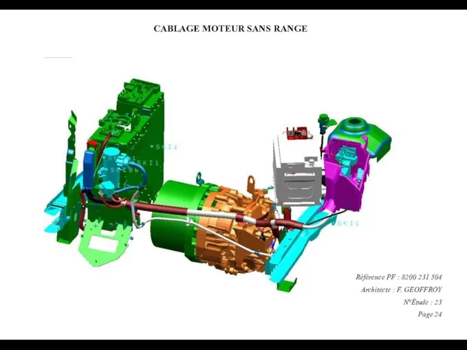 CABLAGE MOTEUR SANS RANGE Référence PF : 8200 231 504 Architecte