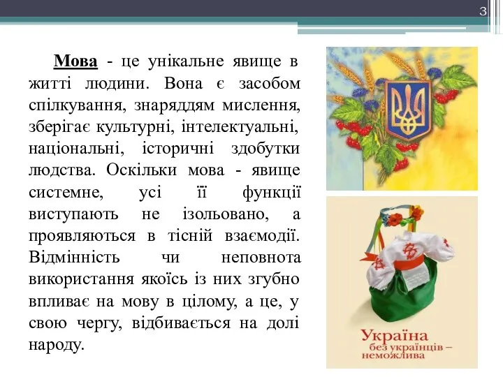 Мова - це унікальне явище в житті людини. Вона є засобом