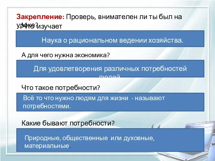 Закрепление: Проверь, внимателен ли ты был на уроке? - ЧТО изучает