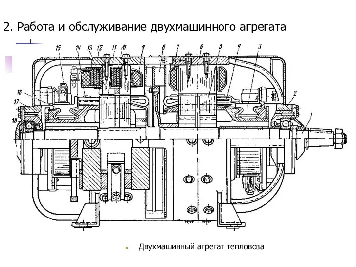 2. Работа и обслуживание двухмашинного агрегата Двухмашинный агрегат тепловоза
