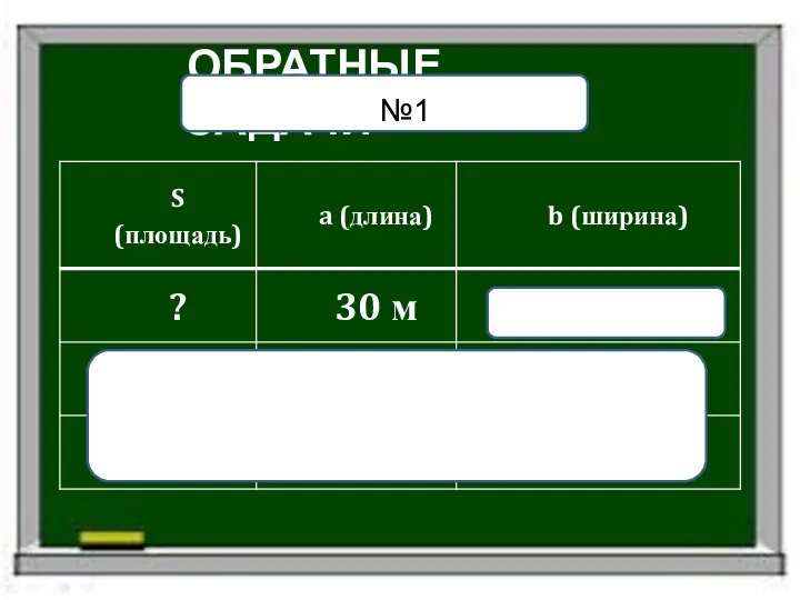 ОБРАТНЫЕ ЗАДАЧИ №1