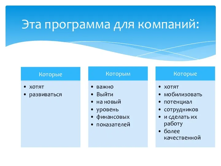 Эта программа для компаний: