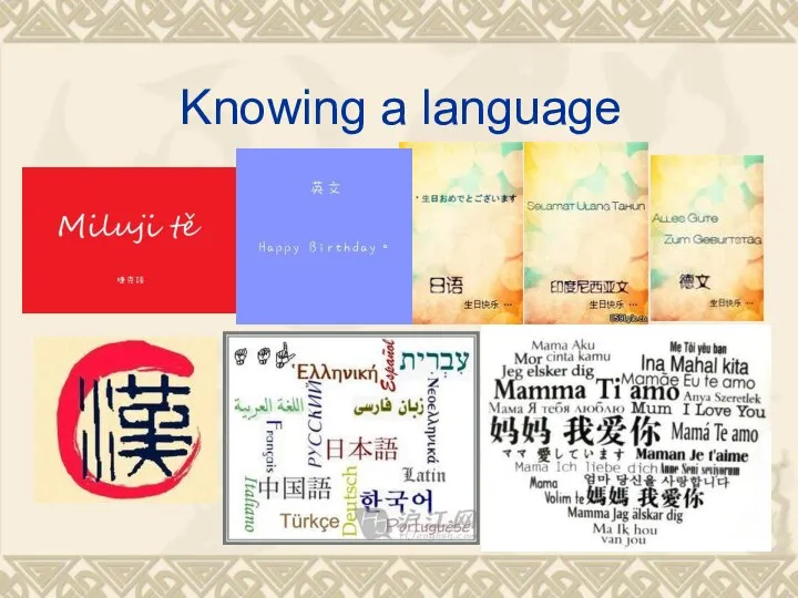 Knowing a language