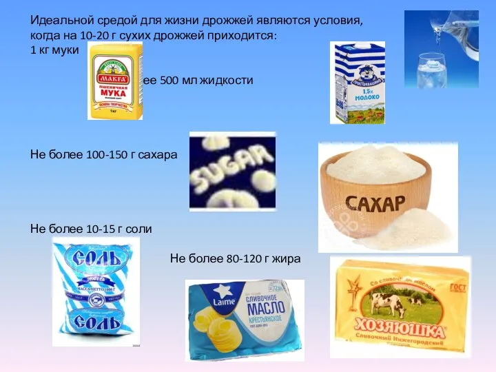 Идеальной средой для жизни дрожжей являются условия, когда на 10-20 г