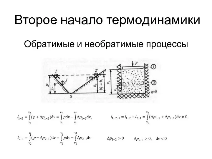 Второе начало термодинамики Обратимые и необратимые процессы