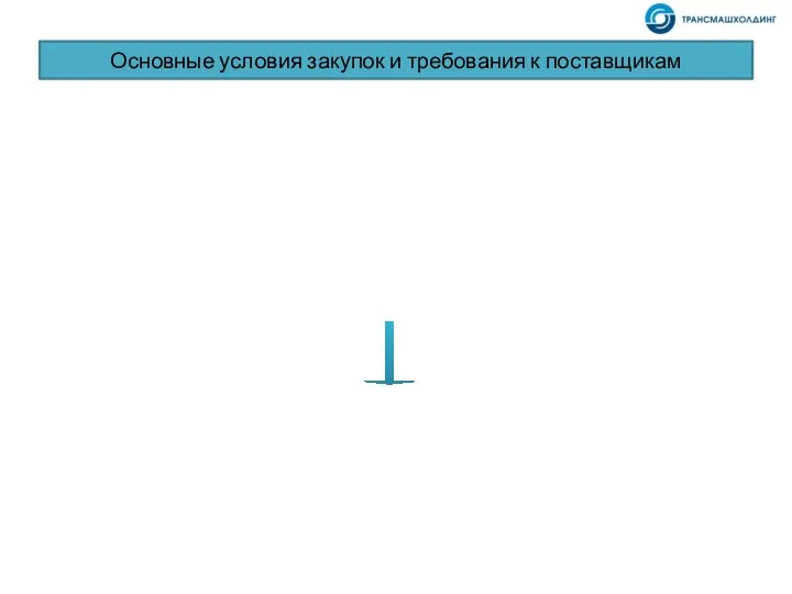 Основные условия закупок и требования к поставщикам