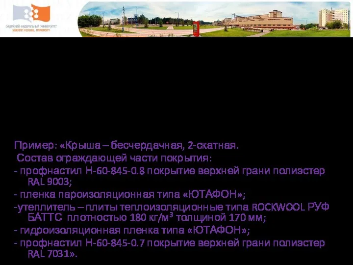 Кровля Пример: «Кровля здания скатная. Водосток с кровли организованный. Водосточные трубы