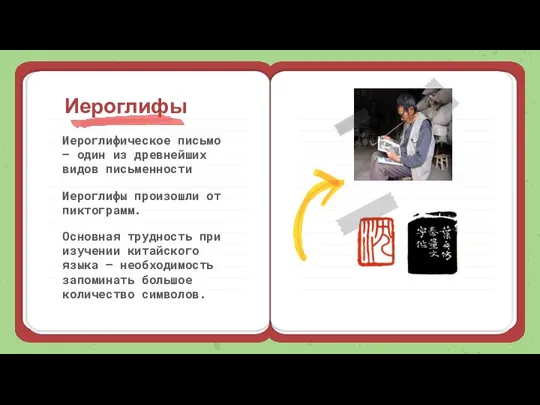 Иероглифическое письмо – один из древнейших видов письменности Иероглифы произошли от