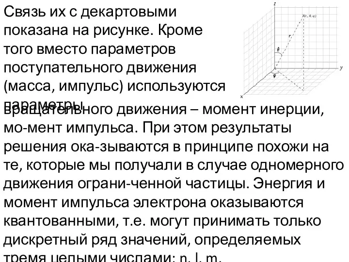 Связь их с декартовыми показана на рисунке. Кроме того вместо параметров