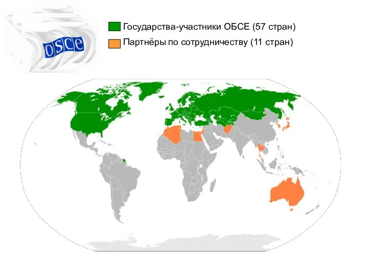 Государства-участники ОБСЕ (57 стран) Партнёры по сотрудничеству (11 стран)