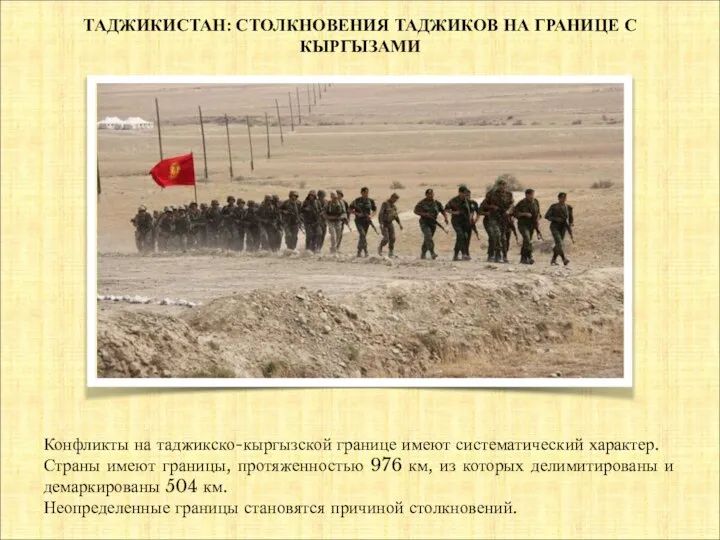 ТАДЖИКИСТАН: СТОЛКНОВЕНИЯ ТАДЖИКОВ НА ГРАНИЦЕ С КЫРГЫЗАМИ Конфликты на таджикско-кыргызской границе