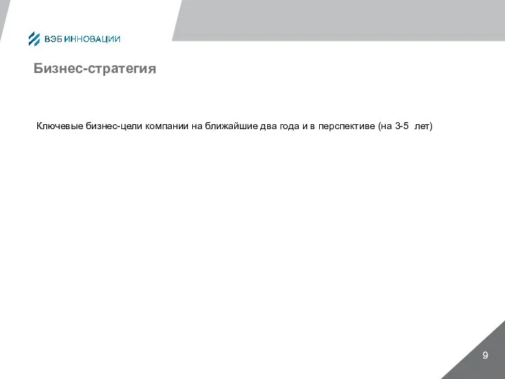 Бизнес-стратегия Ключевые бизнес-цели компании на ближайшие два года и в перспективе (на 3-5 лет)