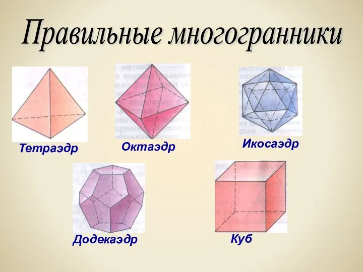 Правильные многогранники