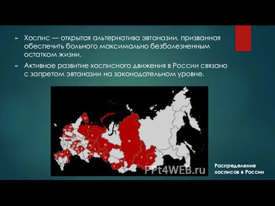 Хоспис — открытая альтернатива эвтаназии, призванная обеспечить больного максимально безболезненным остатком