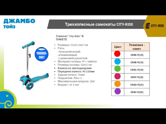 Размеры: 55х21,5х67 см Руль: - телескопический - алюминиевый, - с резиновой