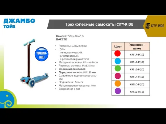 Размеры: 57х22х90 см Руль: - телескопический, - алюминиевый, - с резиновой