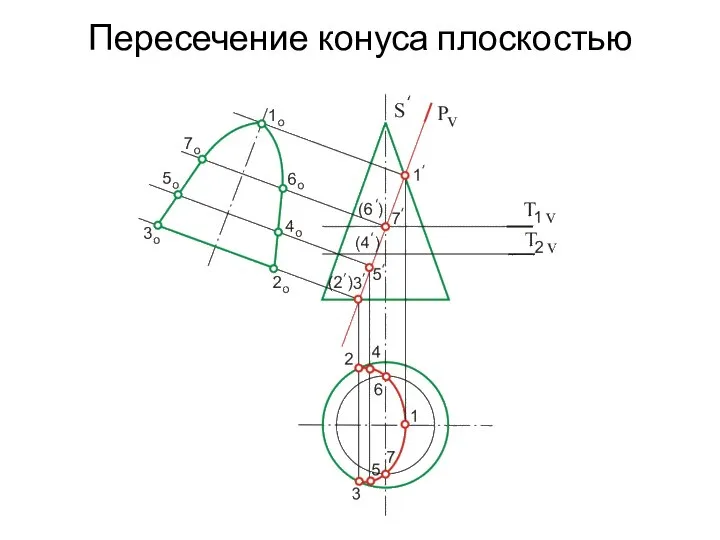 Пересечение конуса плоскостью