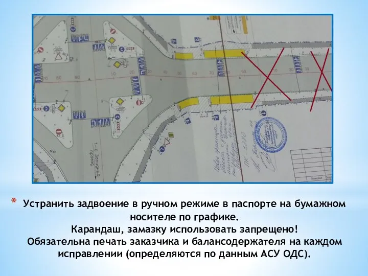 Устранить задвоение в ручном режиме в паспорте на бумажном носителе по