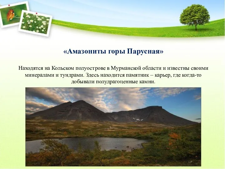 «Амазониты горы Парусная» Находятся на Кольском полуострове в Мурманской области и