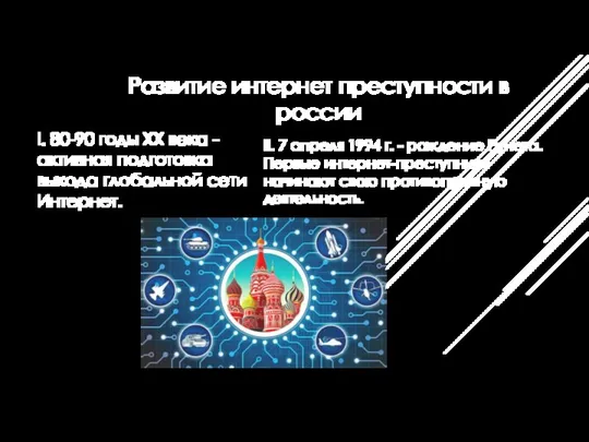 Развитие интернет преступности в россии I. 80-90 годы ХХ века -