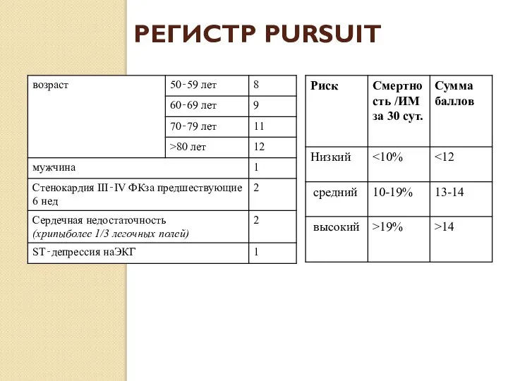 РЕГИСТР PURSUIT