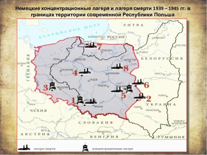 Немецкие концентрационные лагеря и лагеря смерти 1939 – 1945 гг. в границах территории современной Республики Польша