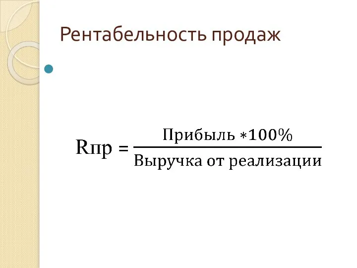 Рентабельность продаж