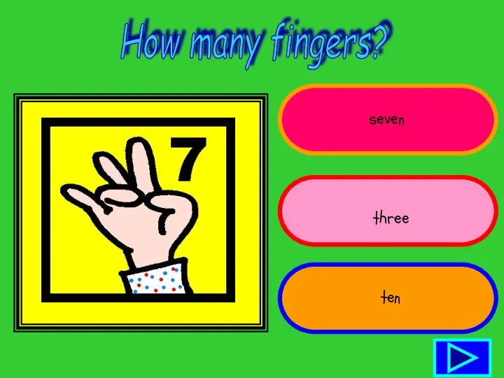 How many fingers? seven three ten