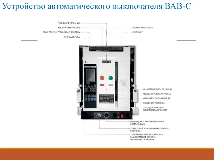 Устройство автоматического выключателя ВАВ-С