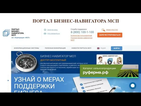 ОБ УСЛУГАХ ПОРТАЛ БИЗНЕС-НАВИГАТОРА МСП