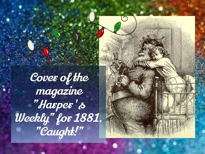 Cover of the magazine "Harper's Weekly" for 1881. "Caught!"