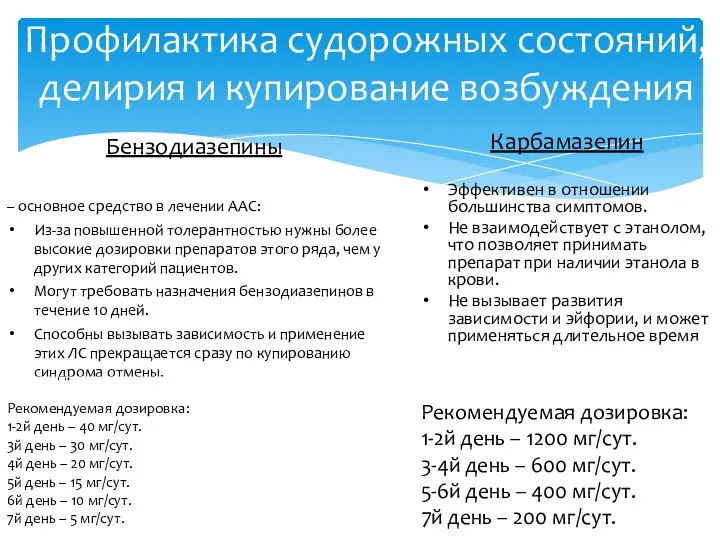 Карбамазепин Эффективен в отношении большинства симптомов. Не взаимодействует с этанолом, что