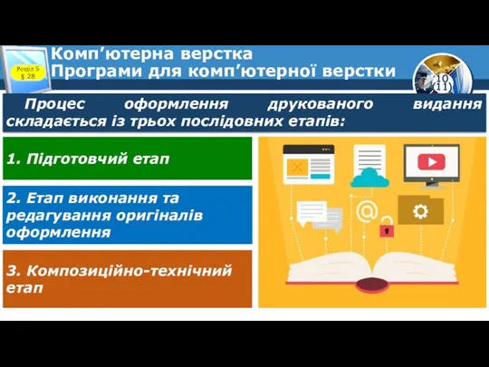 Комп’ютерна верстка Програми для комп’ютерної верстки Розділ 5 § 28 Процес