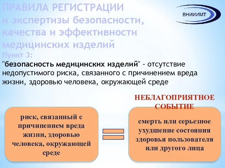 ПРАВИЛА РЕГИСТРАЦИИ и экспертизы безопасности, качества и эффективности медицинских изделий Пункт