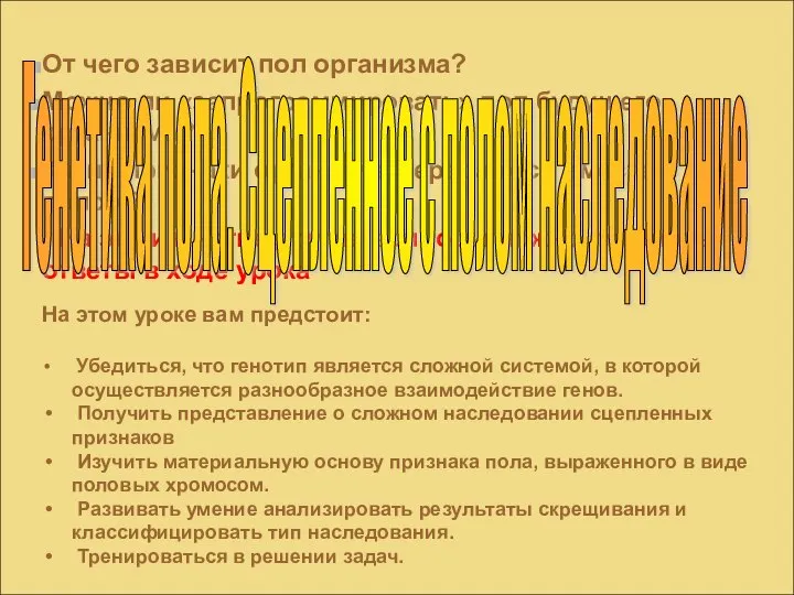 От чего зависит пол организма? Можно ли «запрограммировать» пол будущего организма?