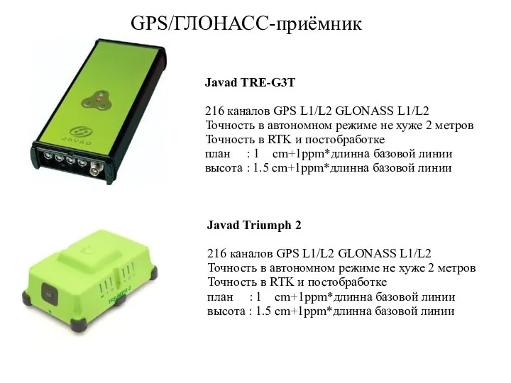 GPS/ГЛОНАСС-приёмник Javad TRE-G3T 216 каналов GPS L1/L2 GLONASS L1/L2 Точность в