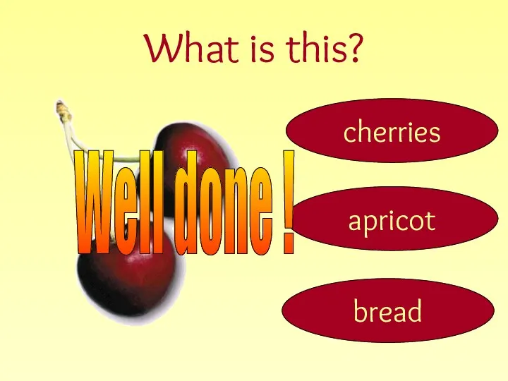 What is this? cherries apricot bread Well done !