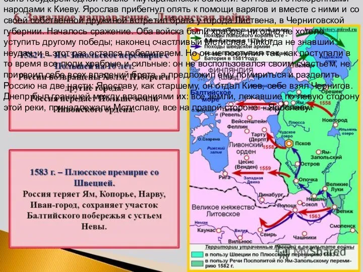 Годы Ярослав Новгородский, победив Святополка, вошел в Киев и сделался один