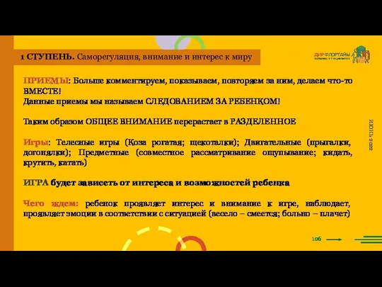 106 ИЮНЬ 2022 ПРИЕМЫ: Больше комментируем, показываем, повторяем за ним, делаем