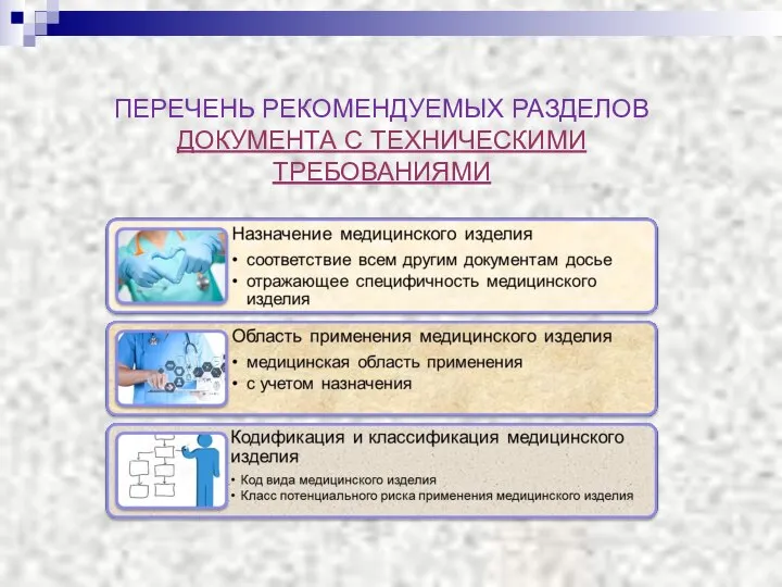 ПЕРЕЧЕНЬ РЕКОМЕНДУЕМЫХ РАЗДЕЛОВ ДОКУМЕНТА С ТЕХНИЧЕСКИМИ ТРЕБОВАНИЯМИ