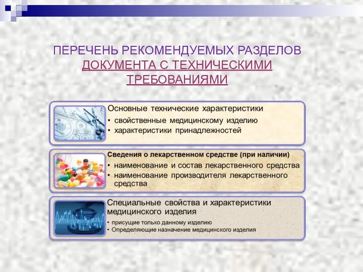 ПЕРЕЧЕНЬ РЕКОМЕНДУЕМЫХ РАЗДЕЛОВ ДОКУМЕНТА С ТЕХНИЧЕСКИМИ ТРЕБОВАНИЯМИ