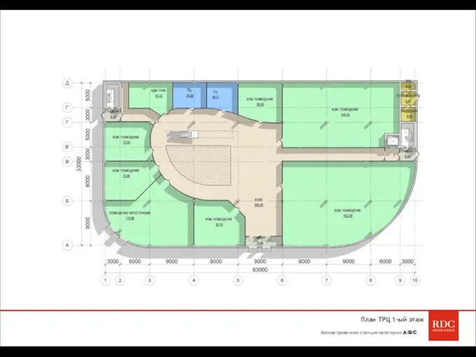 План ТРЦ 1-ый этаж Автозаправочная станция категории A/B/C