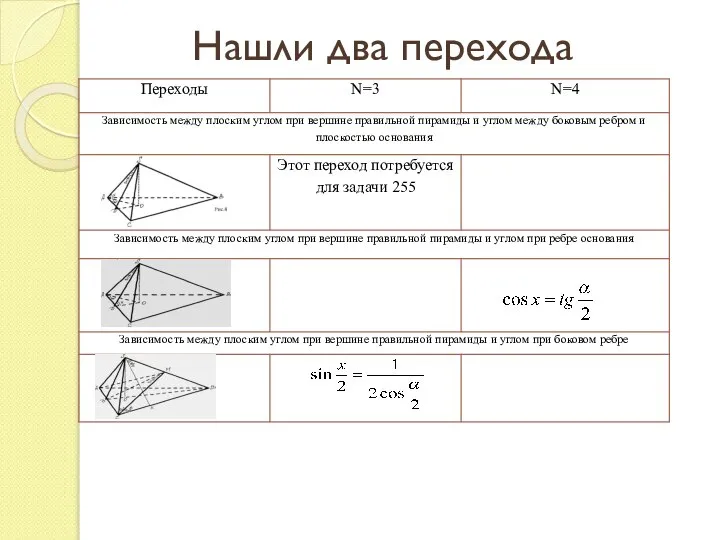 Нашли два перехода